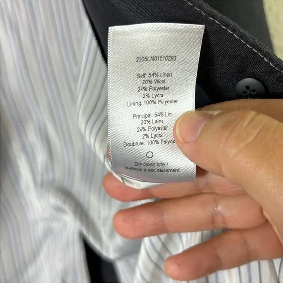 Veronica Beard Hastings Dickey Button Linen Blend Jacket Dark Navy Blue size 10 - Picture 5 of 16
